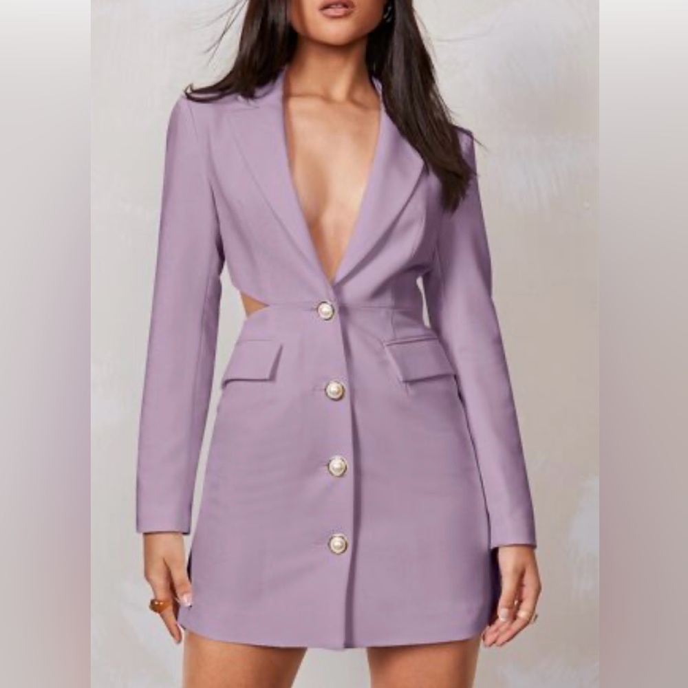 SHEIN lavender blazer dress